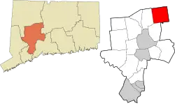 Bristol's location within the Naugatuck Valley Planning Region and the state of Connecticut