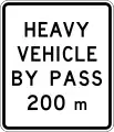 (A45-1/IG-4) Heavy Vehicle By Pass Ahead (in 200 metres)
