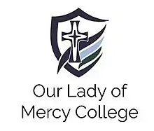 The crest of Our Lady of Mercy College.