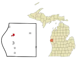 Location of Hart, Michigan