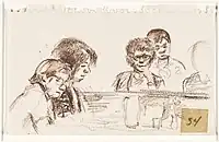Court sketch from the New Haven Black Panther trials,  Robert Templeton, 1971