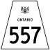 Highway 557 marker