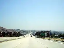Southbound in San Dimas, leaving the Kellogg Hill Interchange