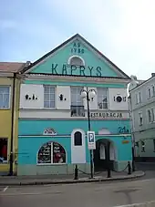 House at town square in Płońsk, Poland, where David Ben-Gurion grew up