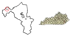 Location of Buckhorn in Perry County, Kentucky.