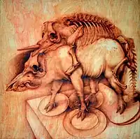 Untitled XI, undated, airbrush, 119 x 120 cm