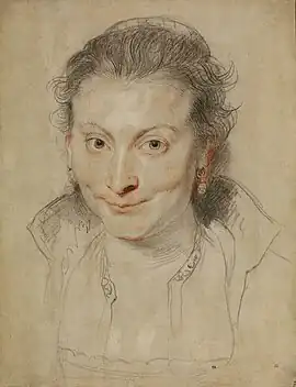 Portrait drawing of Isabella Brant by Rubens, c. 1621 (British Museum, London)