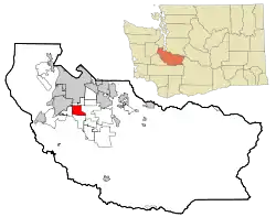 Location of Parkland, Washington