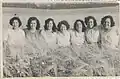 Beit Hanan girls during first harvest celebrations, 1951-52