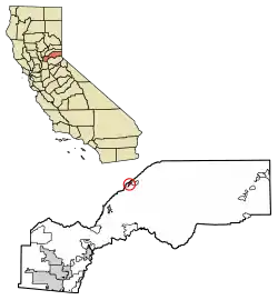 Location of Dutch Flat in Placer County, California.