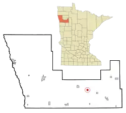 Location of Erskine, Minnesota