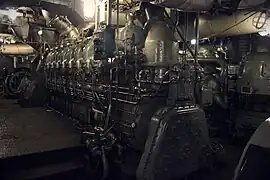 Port side 16-cylinder GM/Winton Diesel Engine