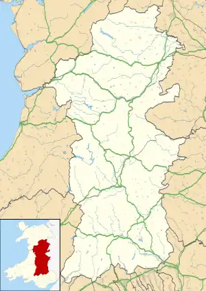 Meifod is located in Powys