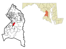 Location of Forestville, Maryland