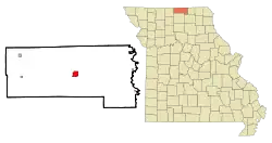 Location of Unionville, Missouri