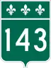 Route 143 marker