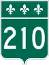 Route 210 marker