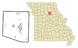 Location of Jacksonville, Missouri