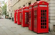 K2 phone boxes, Covent Garden