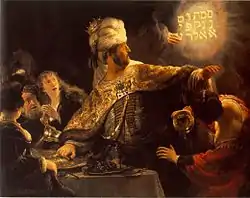 Belshazzar's Feast by Rembrandt.