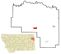 Location of Fox Lake, Montana