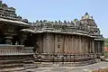 Profile of rear shrine in the Veeranarayana temple at Belavadi