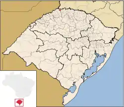 Location of Vista Gaúcha in Rio Grande do Sul