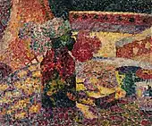 Robert Delaunay, c.1907, Nature morte au vase de fleurs, oil on canvas, 46.4 x 55 cm