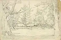 Queen Pomaree's residence at Oparrea, Tahiti, 1822