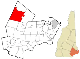 Location in Rockingham County and the state of New Hampshire.