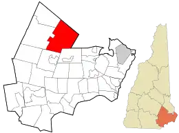 Location in Rockingham County and the state of New Hampshire