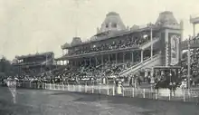 Grandstands full of people