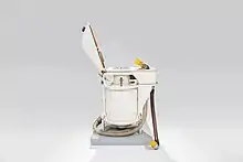 Russian Space Toilet, currently on display at the National Space Centre