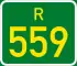 Regional route R559 shield