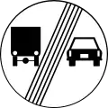 End of overtaking by heavy goods vehicles