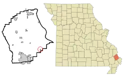 Location of Diehlstadt, Missouri