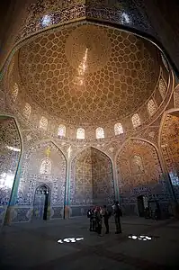 The Sheikh Lotfollah Mosque in Isfahan, Iran.