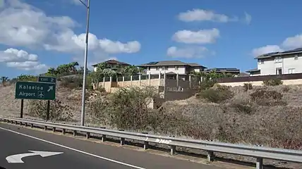Sign for Exit 2 Kalaeloa Airport on Interstate H-1