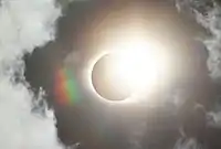 Diamond ring (with large flare) as seen from Cullowhee, NC