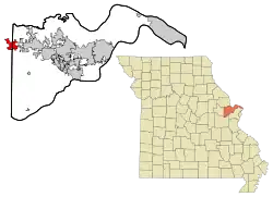 Location of Foristell, Missouri
