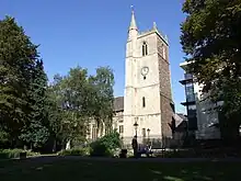A picture of St James' Priory in Bristol where Hill was baptised