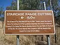 Staircase Range Cutting, near Springsure, Queensland - information sign