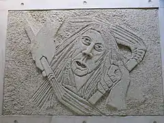 Stations of the Cross, William Mitchell – Jesus is scourged and mocked