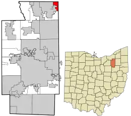 Location in Summit County and the state of Ohio.