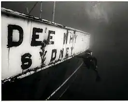 Dee Why on the ocean floor the after being scuttled, 1976