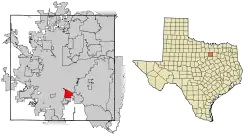 Location of Forest Hill in Tarrant County, Texas