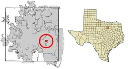 Location of Pantego in Tarrant County, Texas