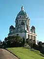 The Ashton Memorial on top of Williamson Park, about 150&nbsp;ft (50&nbsp;m) tall and completed in 1909
