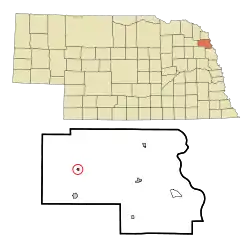 Location of Thurston, Nebraska