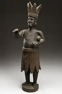 Cigar store Indian made c. 1750 and used to advertise a tobacconist's shop in England until 1900